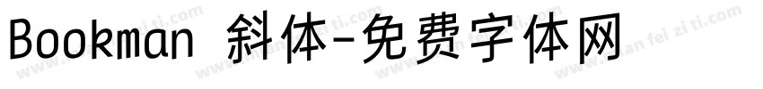 Bookman 斜体字体转换